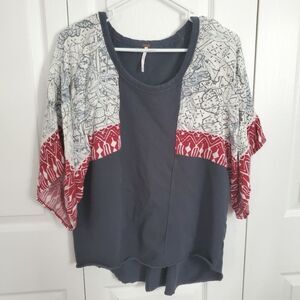 Free People 100% Cotton Bat Wing Top Women's Size Small